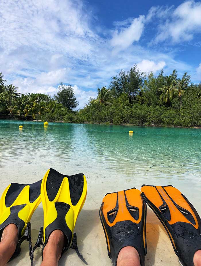 Snorkeling in the lagoon