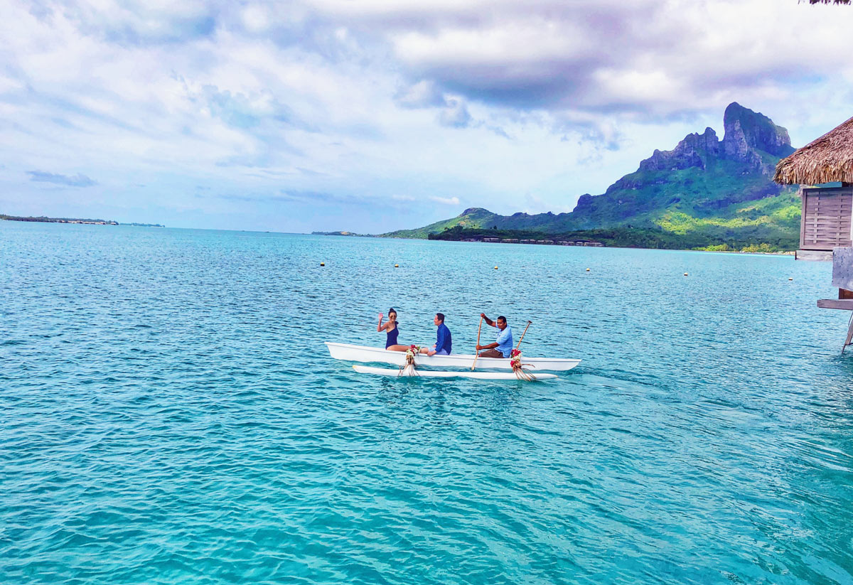 Canoe ride on the lagoon